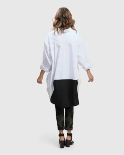Women Alembika Tops & Tunics<Urban Oversized Trapeze Shirt, White