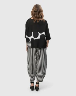 Women Alembika Tops & Tunics<Urban Rockefeller Dots Boxy Tee, Mono