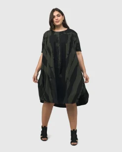 Women Alembika Plus<Urban Sake Muumuu Dress, Khaki