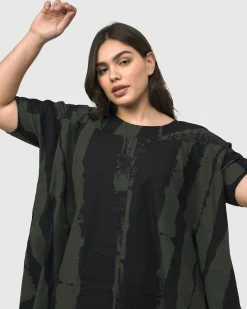 Women Alembika Plus<Urban Sake Muumuu Dress, Khaki