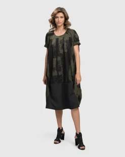 Women Alembika Dresses<Urban Sake Muumuu Dress, Khaki