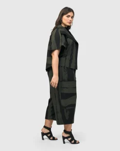 Women Alembika Jackets<Urban Sakura Cape Jacket, Khaki