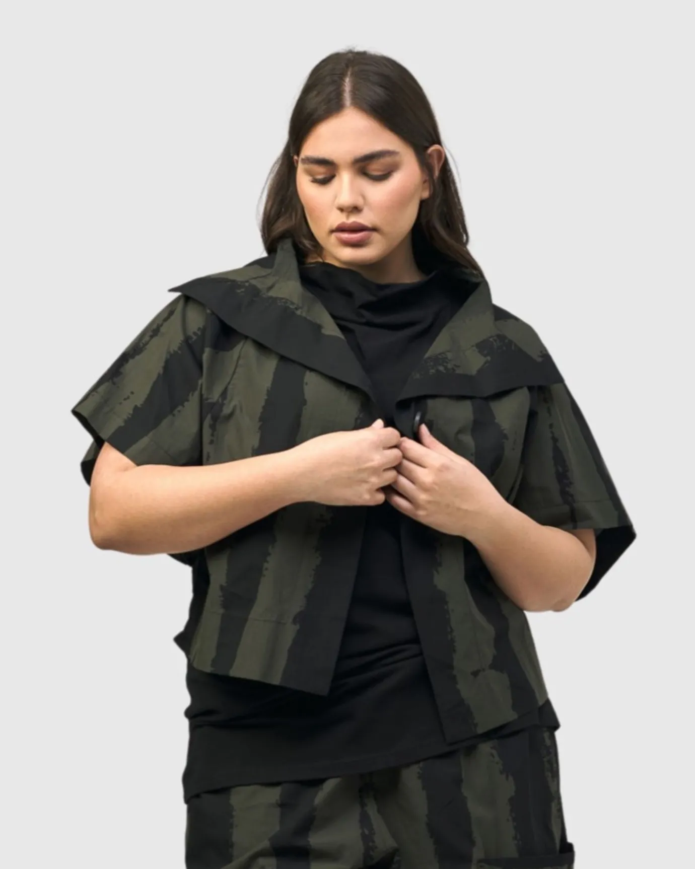 Women Alembika Plus<Urban Sakura Cape Jacket, Khaki