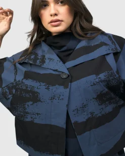 Women Alembika Jackets<Urban Samba Cape Jacket, Navy