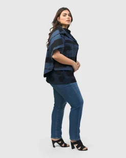 Women Alembika Jackets<Urban Samba Cape Jacket, Navy