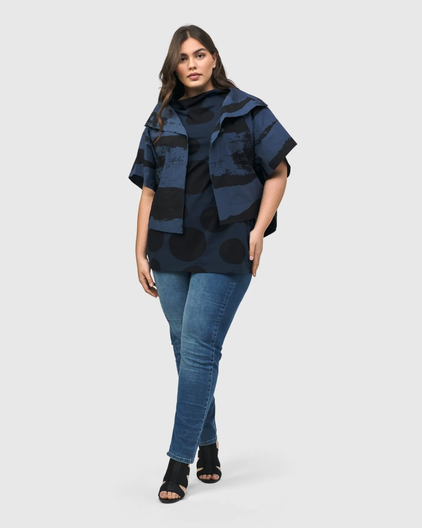 Women Alembika Jackets<Urban Samba Cape Jacket, Navy