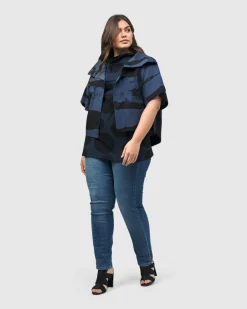 Women Alembika Jackets<Urban Samba Cape Jacket, Navy