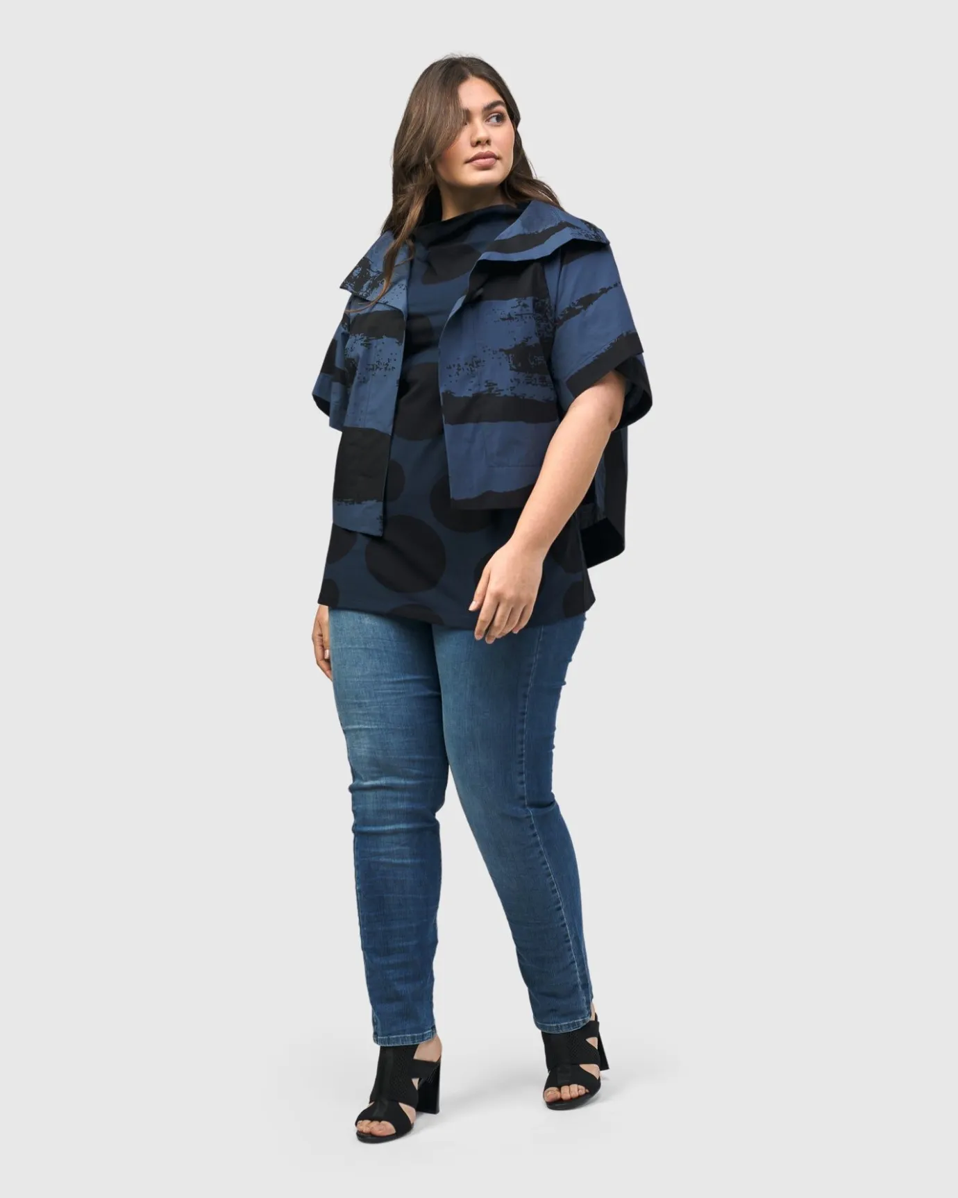 Women Alembika Jackets<Urban Samba Cape Jacket, Navy