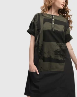 Women Alembika Dresses<Urban Sapporo Shift Dress, Khaki