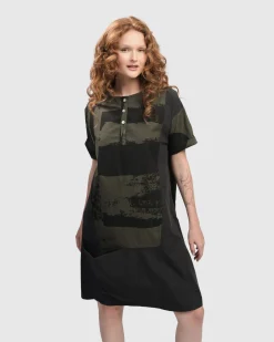 Women Alembika Dresses<Urban Sapporo Shift Dress, Khaki