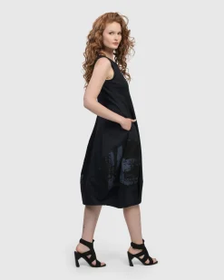 Women Alembika Plus<Urban Sleeveless Cocoon Dress, Navy