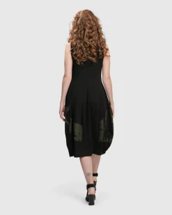 Women Alembika Plus<Urban Sleeveless Cocoon Dress, Khaki