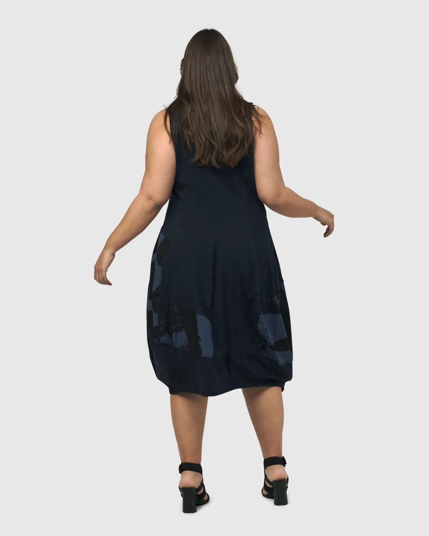Women Alembika Dresses<Urban Sleeveless Cocoon Dress, Navy