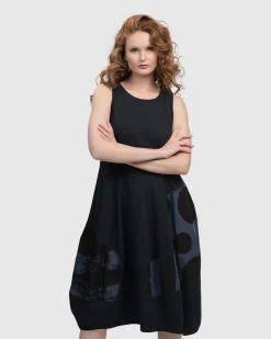 Women Alembika Dresses<Urban Sleeveless Cocoon Dress, Navy