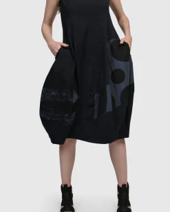 Women Alembika Dresses<Urban Sleeveless Cocoon Dress, Navy