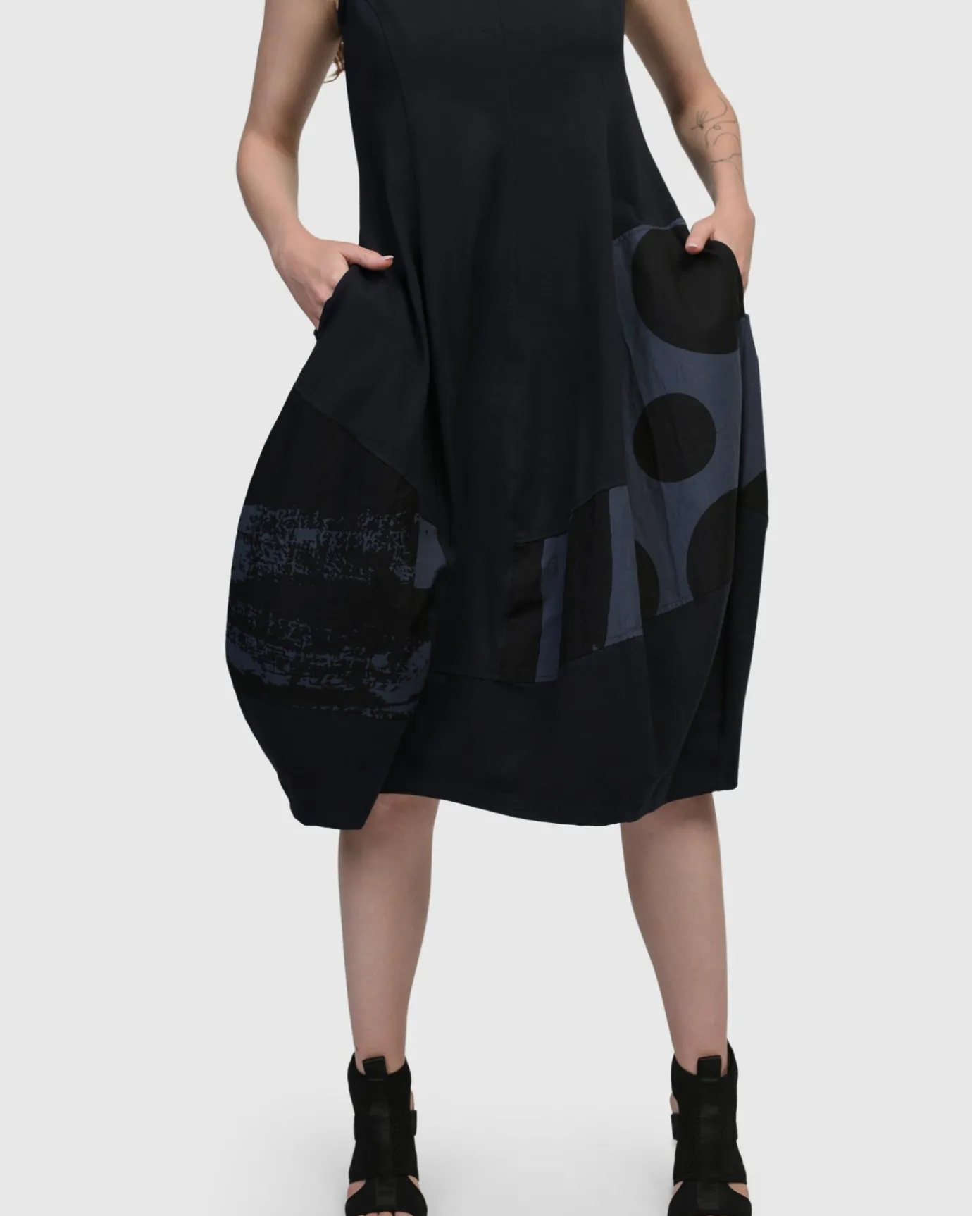 Women Alembika Dresses<Urban Sleeveless Cocoon Dress, Navy