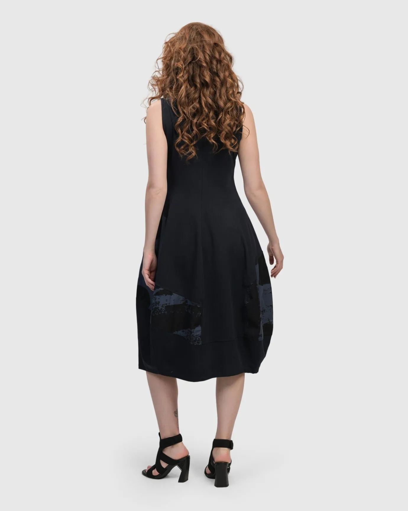 Women Alembika Dresses<Urban Sleeveless Cocoon Dress, Navy