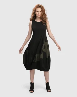Women Alembika Dresses<Urban Sleeveless Cocoon Dress, Khaki