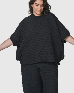 Women Alembika Tops & Tunics<Urban Soft Punk Top, Black