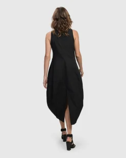 Women Alembika Dresses<Urban Soho Sleeveless Cocoon Dress, Black