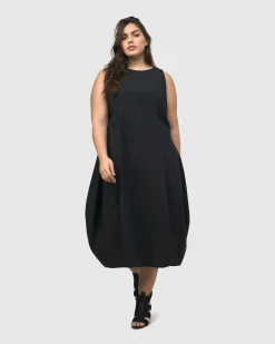 Women Alembika Plus<Urban Soho Sleeveless Cocoon Dress, Black