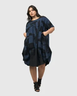 Women Alembika Dresses<Urban Streets Muumuu Dress, Navy
