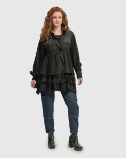 Women Alembika Plus<Urban Strut Poker Jacket, Black