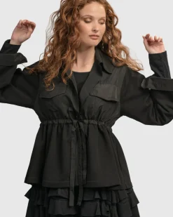 Women Alembika Plus<Urban Strut Poker Jacket, Black