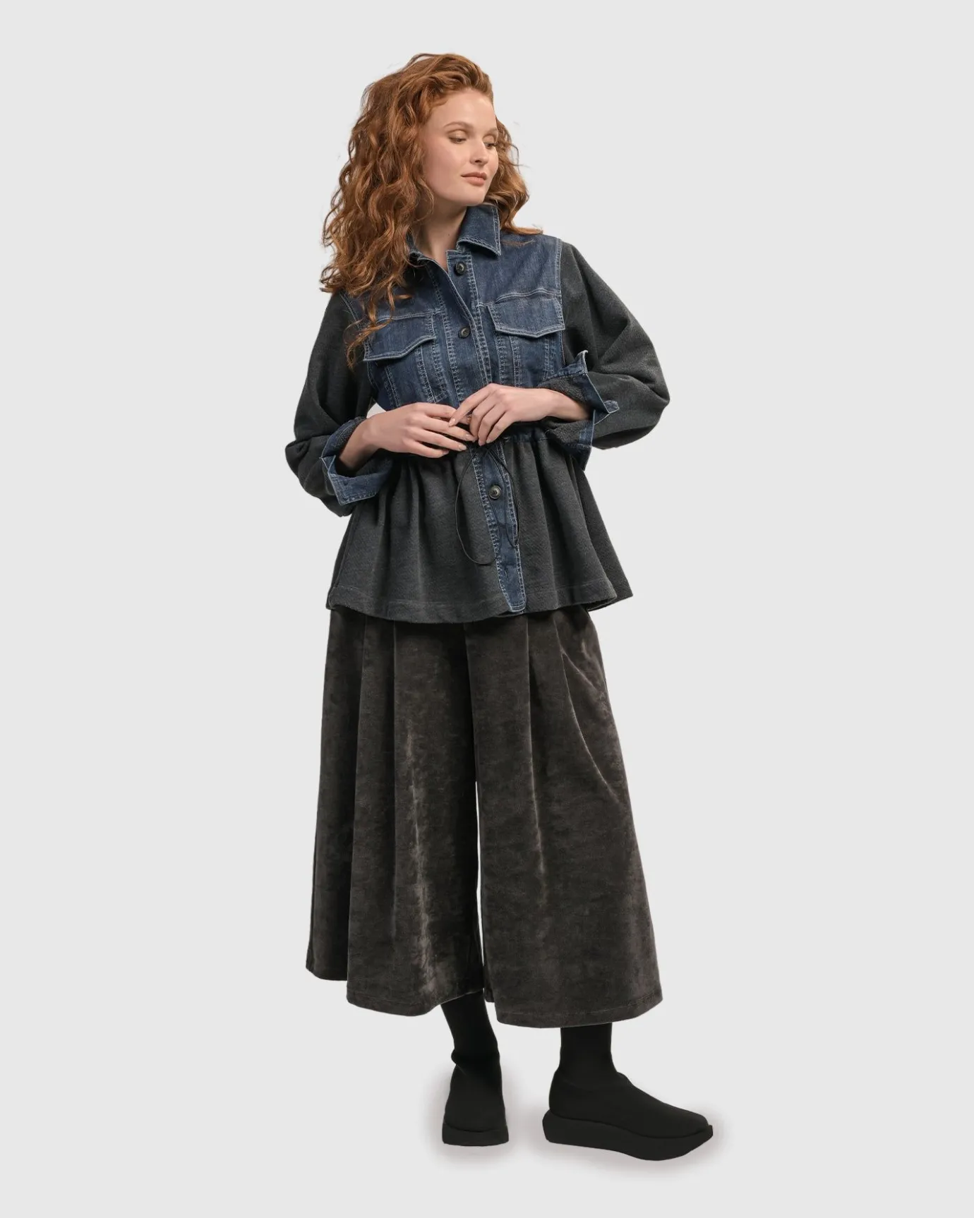 Women Alembika Jackets<Urban Strut Ruched Jacket, Denim