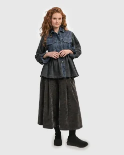 Women Alembika Plus<Urban Strut Ruched Jacket, Denim