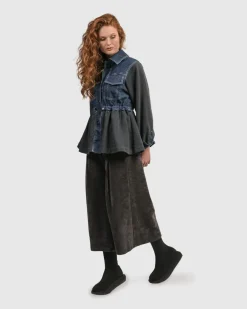 Women Alembika Plus<Urban Strut Ruched Jacket, Denim