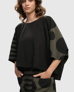 Women Alembika Tops & Tunics<Urban Suntory Cropped Tee, Khaki