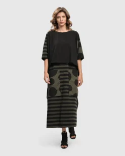 Women Alembika Plus<Urban Suntory Cropped Tee, Khaki