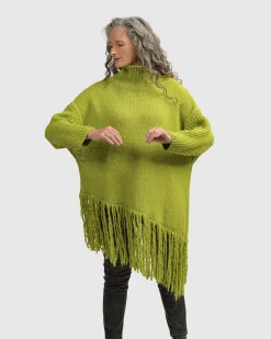 Women Alembika Plus<Urban Turtleneck Tunic Top, Lime