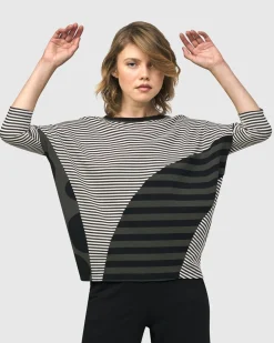 Women Alembika Plus<Urban Twister Top, Stripes