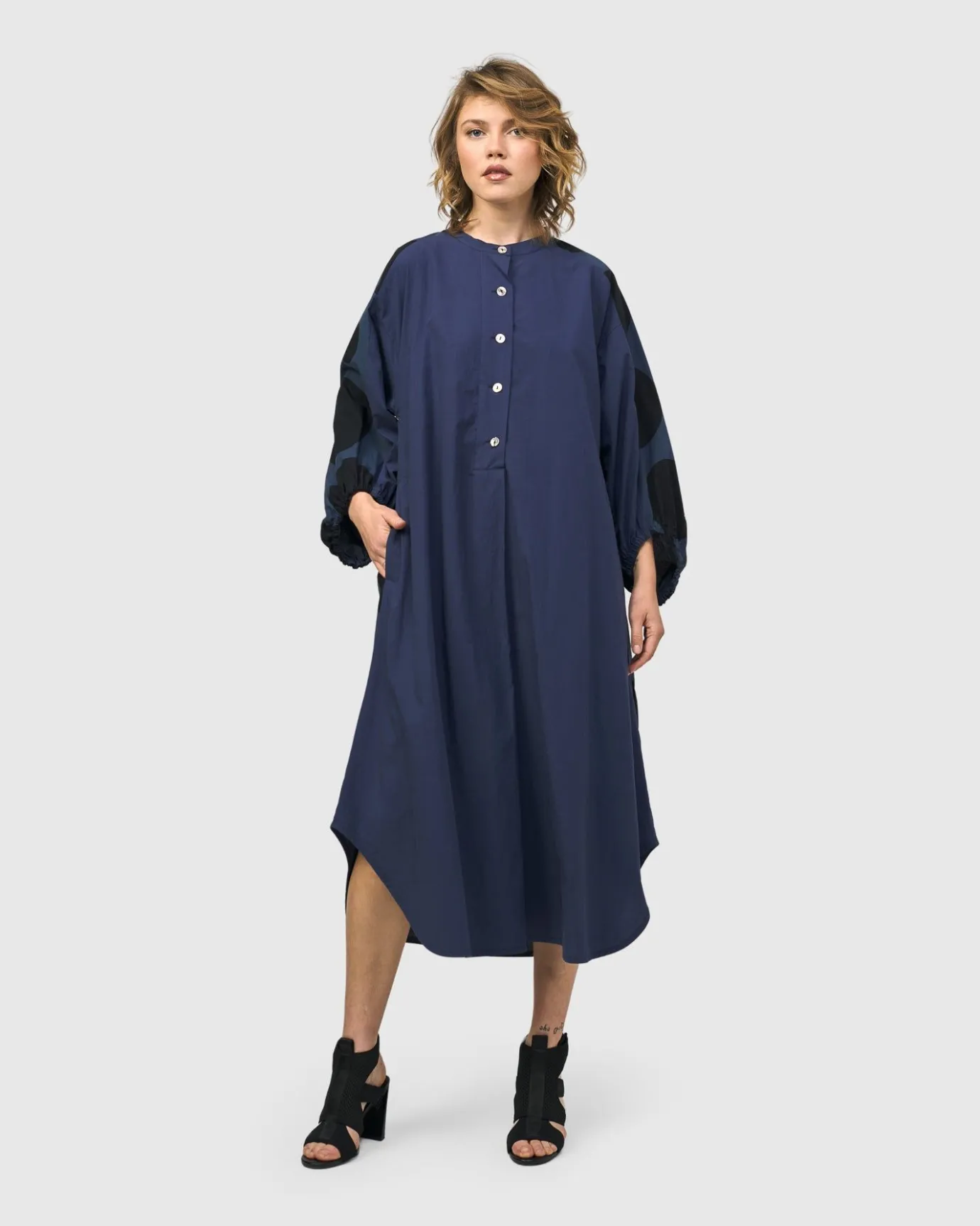 Women Alembika Plus<Urban Vista Caftan Dress, Navy