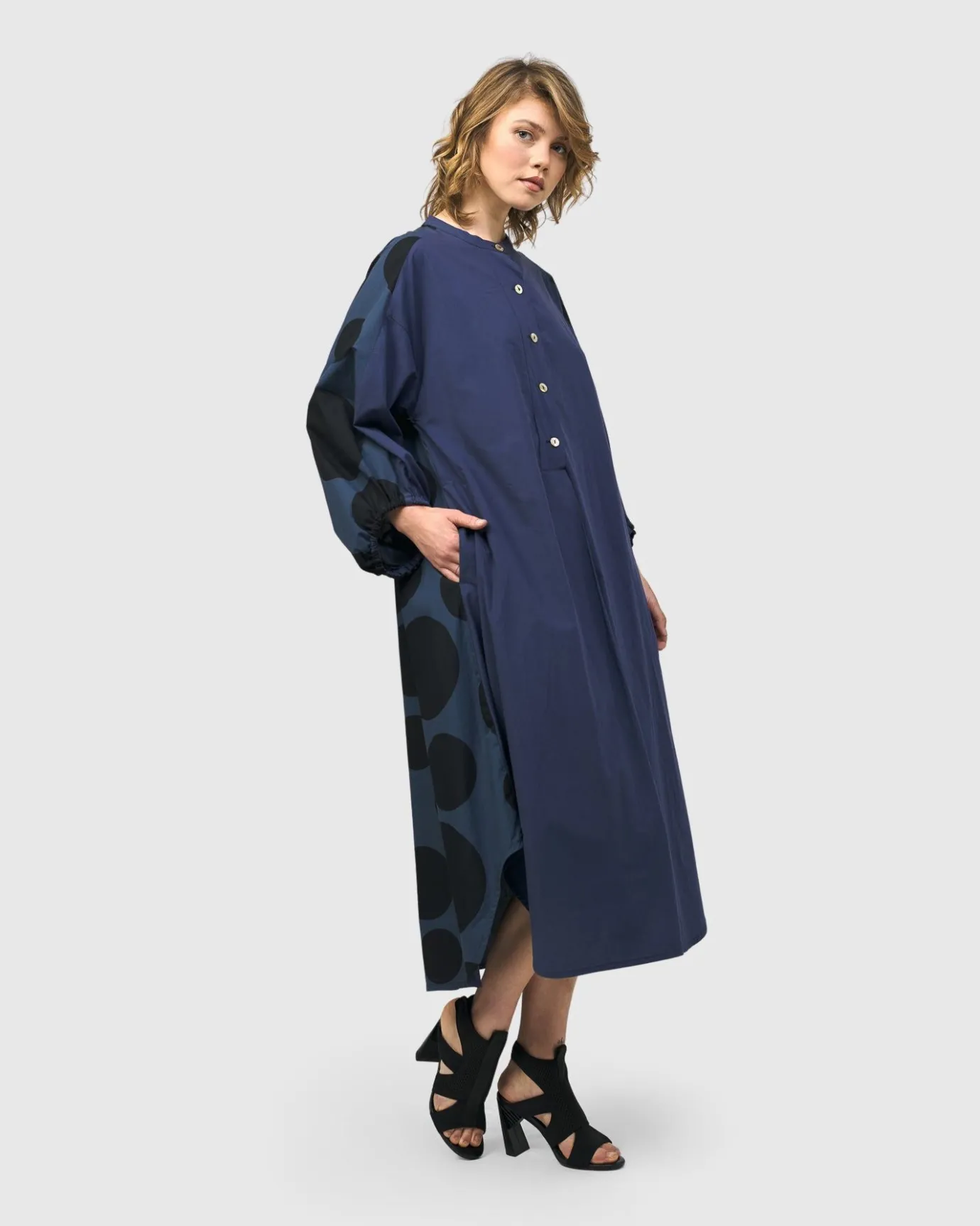 Women Alembika Plus<Urban Vista Caftan Dress, Navy