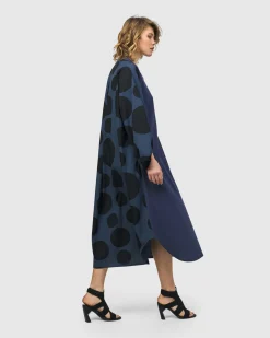 Women Alembika Dresses<Urban Vista Caftan Dress, Navy