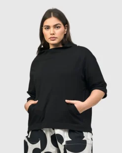 Women Alembika Tops & Tunics<Urban Wanderer Sweatshirt, Black