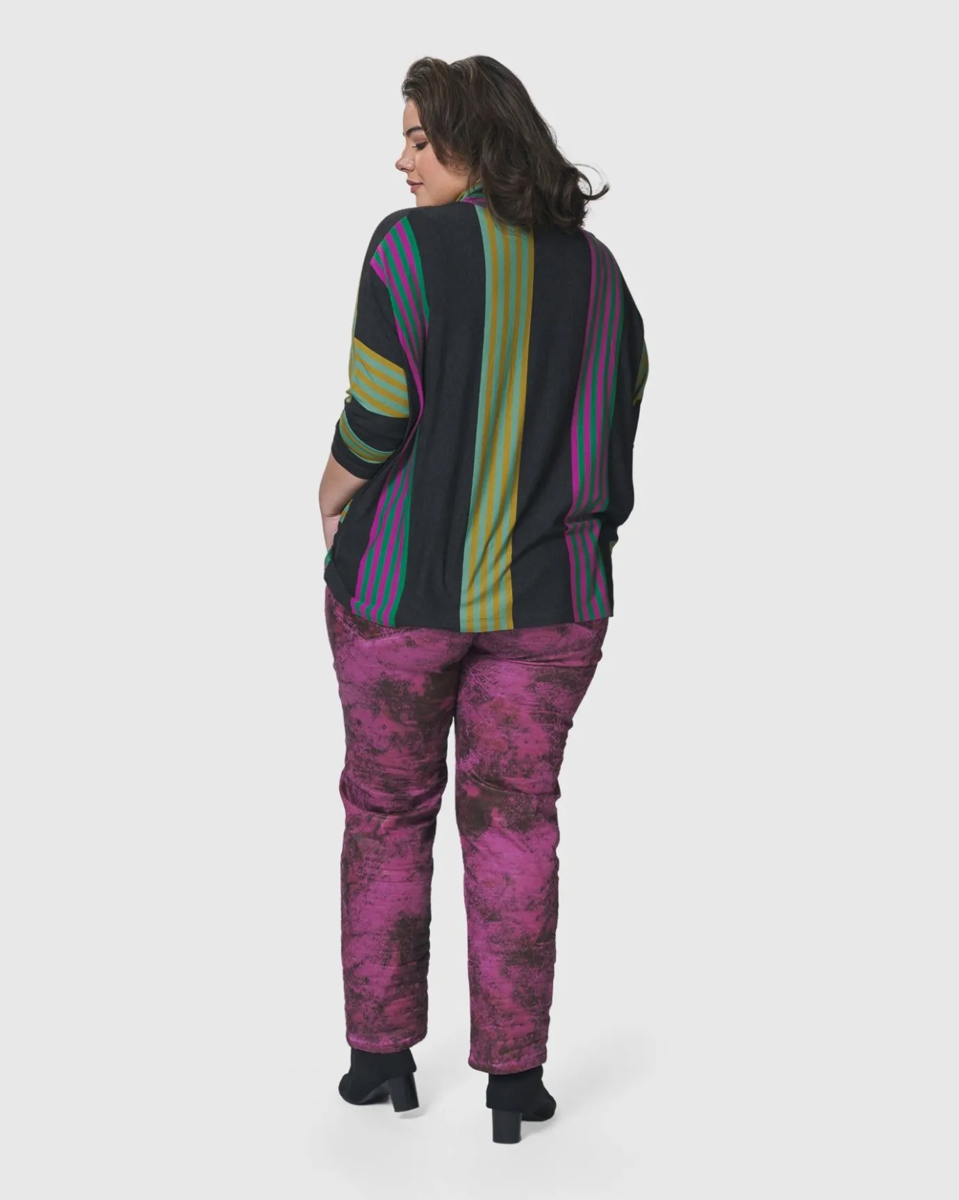 Women Alembika Tops & Tunics<Urban Wine Bar Turtleneck Top, Stripes