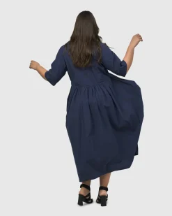 Women Alembika Dresses<Urban Wonder Relaxed Gown, Navy