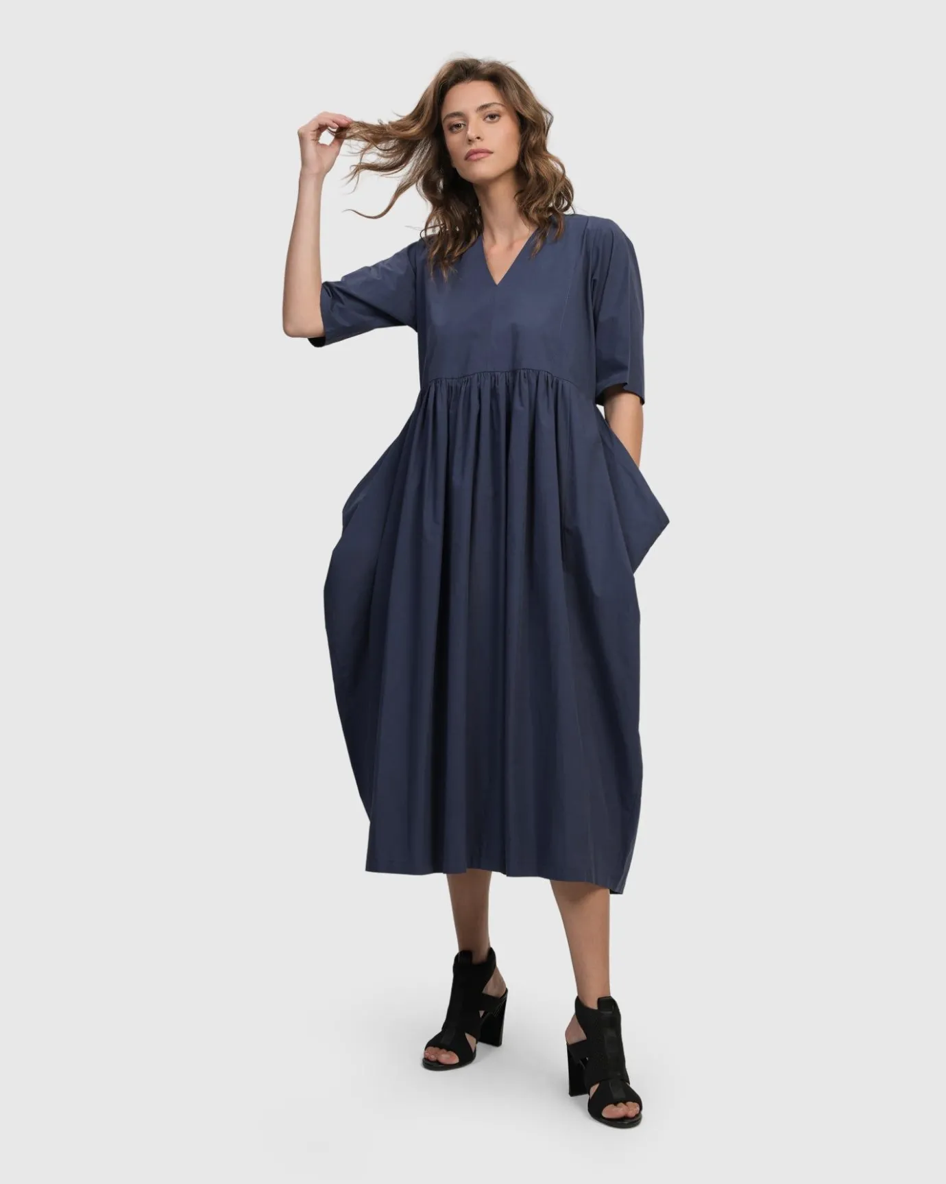 Women Alembika Plus<Urban Wonder Relaxed Gown, Navy