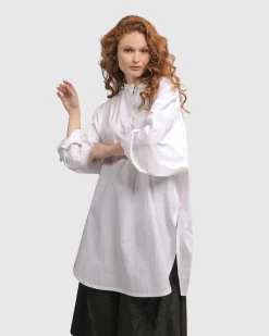 Women Alembika Plus<Urban Zen Tunic Top, White
