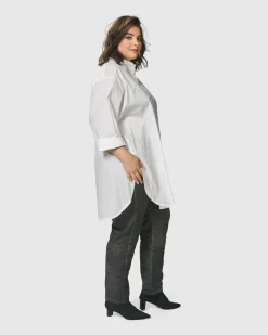 Women Alembika Plus<Urban Zen Tunic Top, White