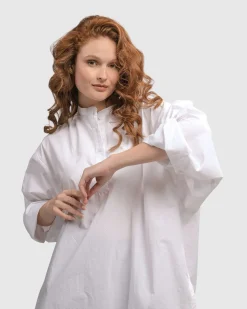 Women Alembika Plus<Urban Zen Tunic Top, White