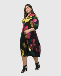 Women Alembika Dresses<Valencia Cocoon Dress, Garden