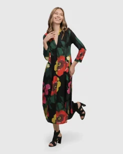 Women Alembika Dresses<Valencia Cocoon Dress, Garden