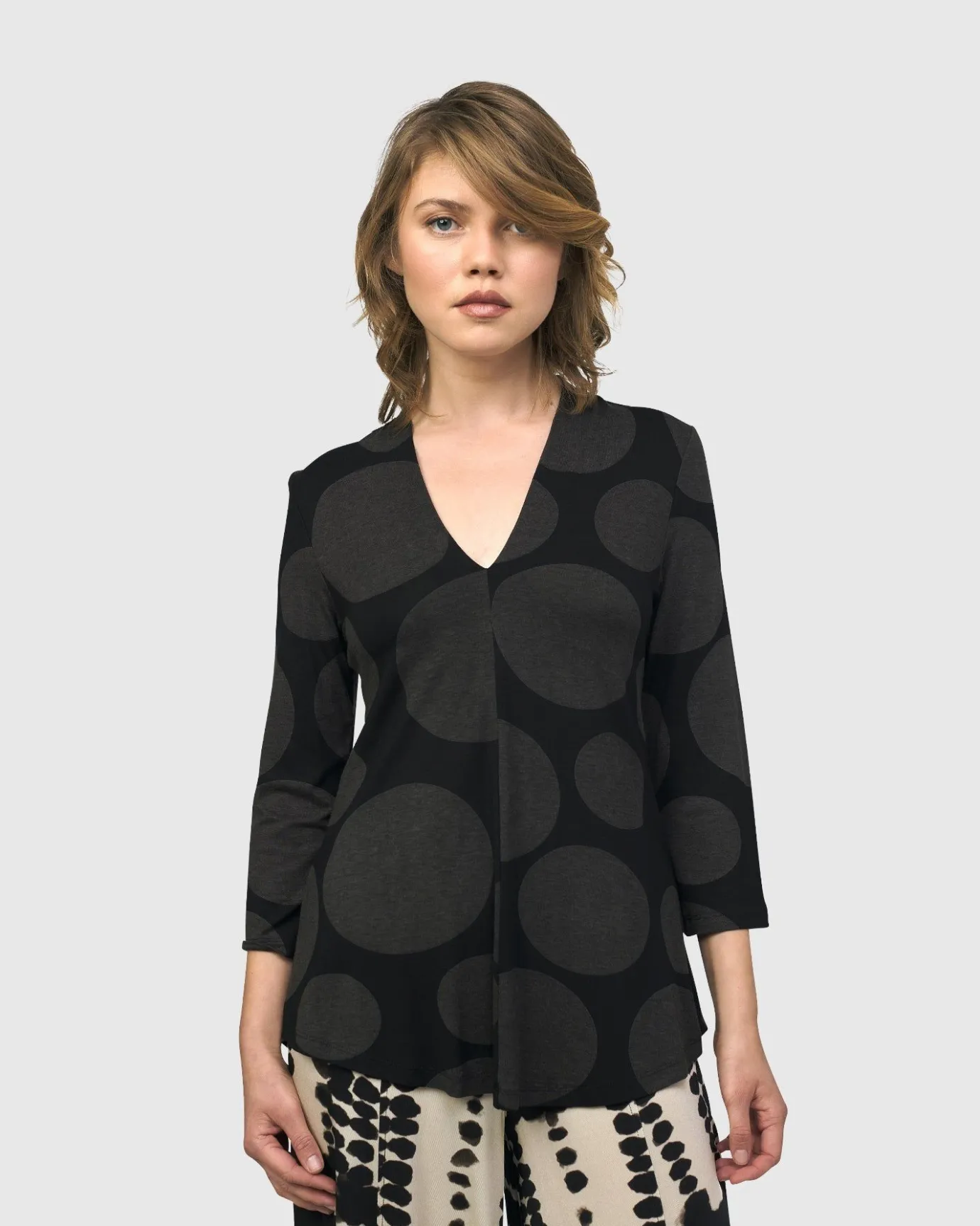 Women Alembika Plus<Voyager V-Neck Top, Brown