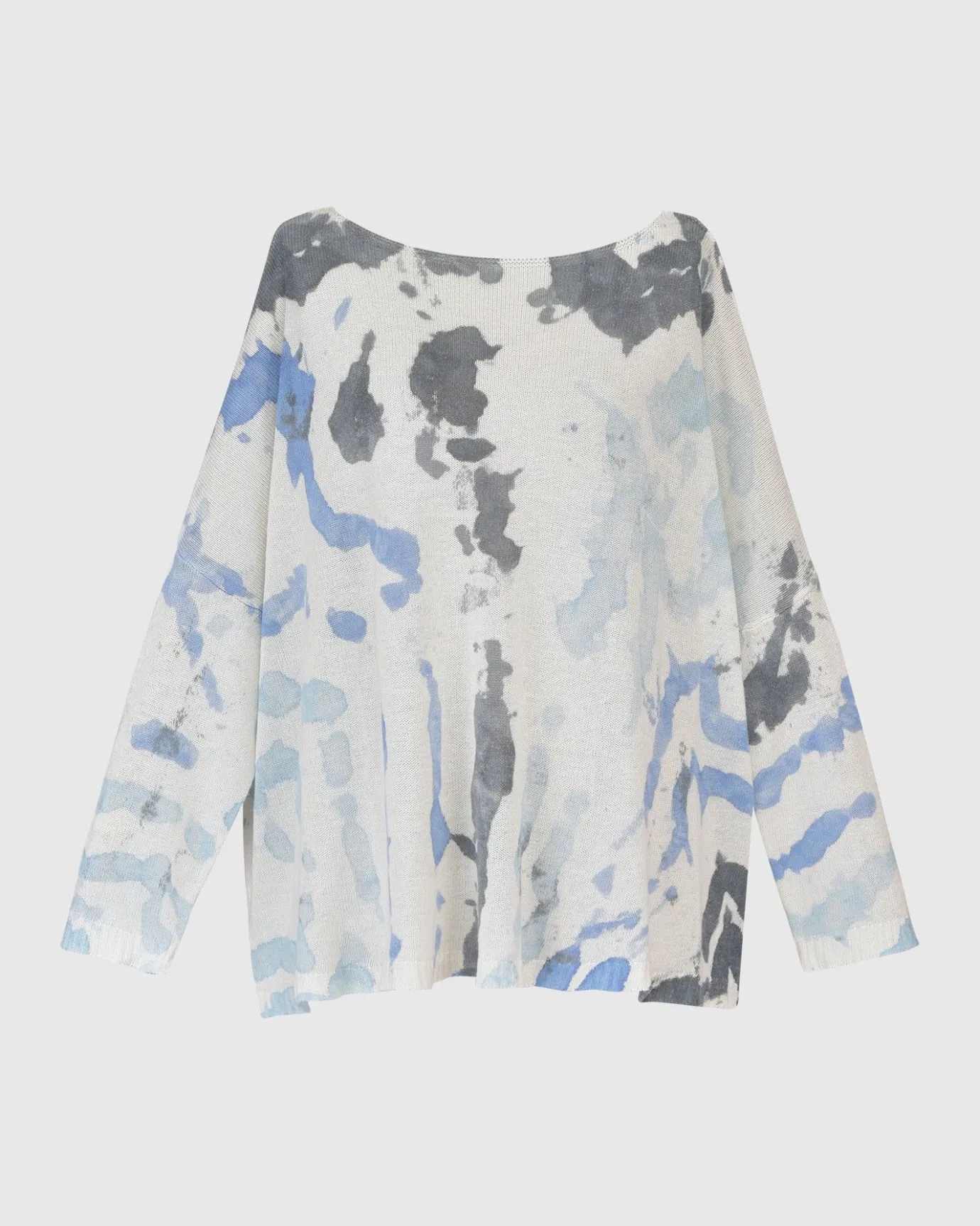 Women Alembika Plus<Watercolor Boxy Sweater, Nautical