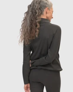 Women Alembika Tops & Tunics<Zen Drawstring Sweatshirt, Charcoal